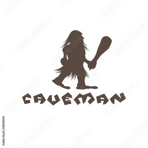 caveman with a cudgel in his hands