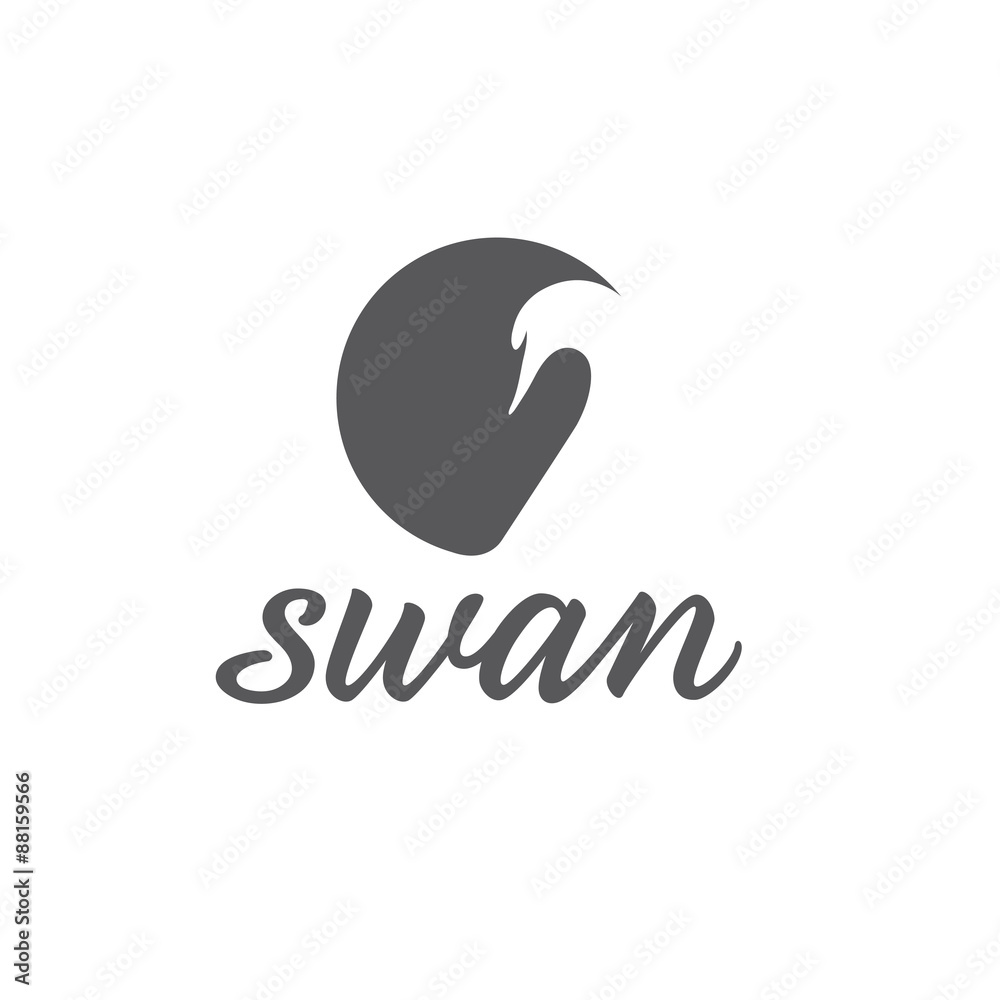 Obraz premium swan abstract illustration