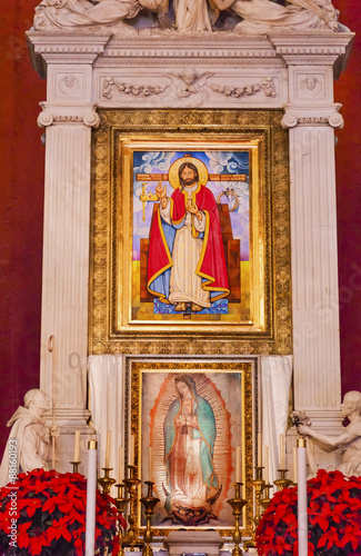 Old Basilica Guadalupe Altar Mexico City Mexico