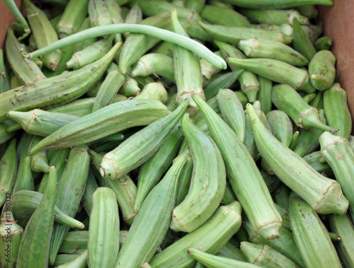 Closeup of Okra at the Farmers' Market