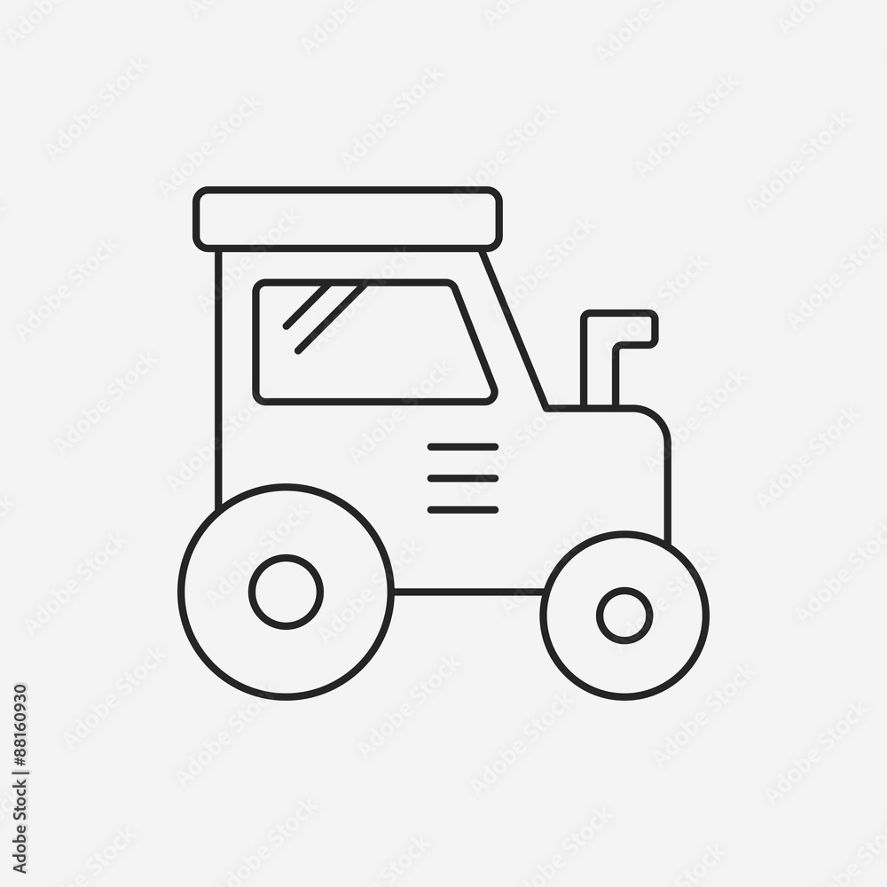 cargo truck line icon