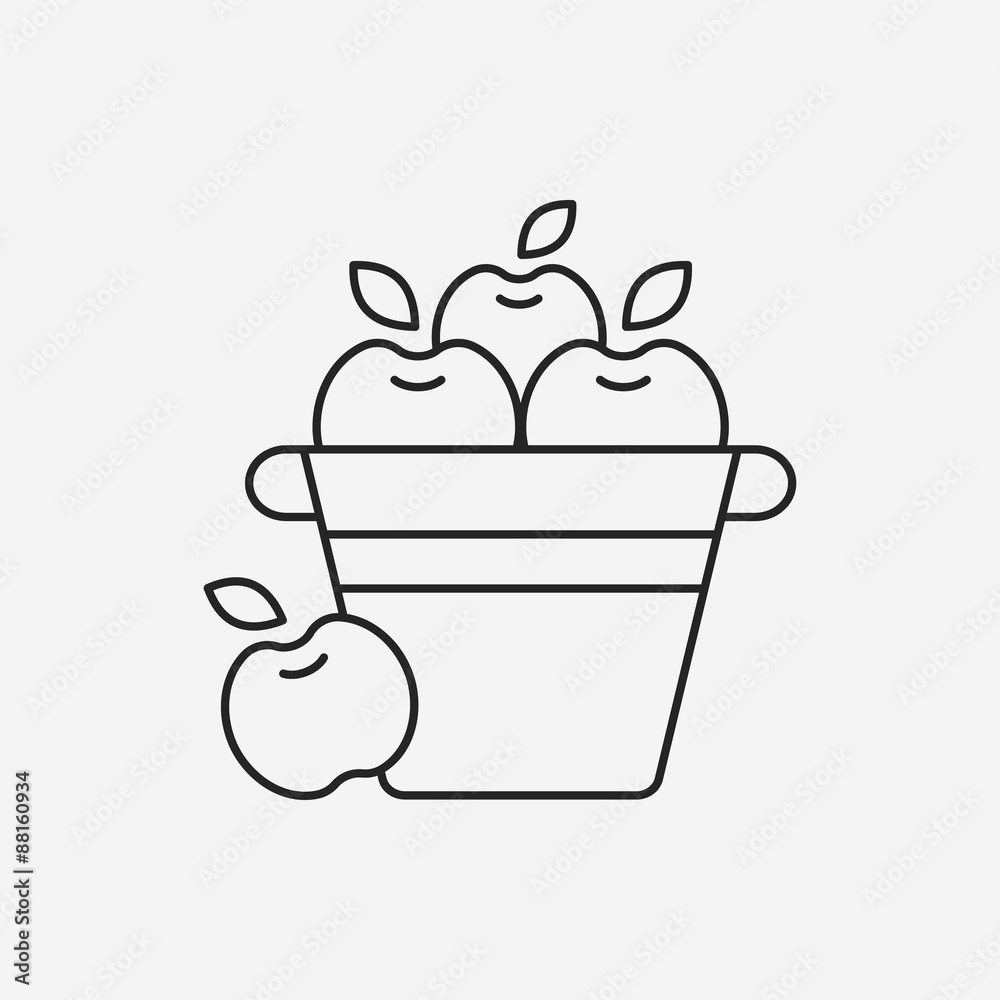 apple line icon apple line icon