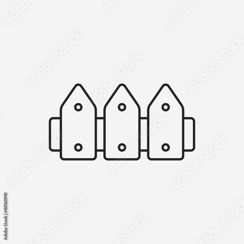 garden fence line icon