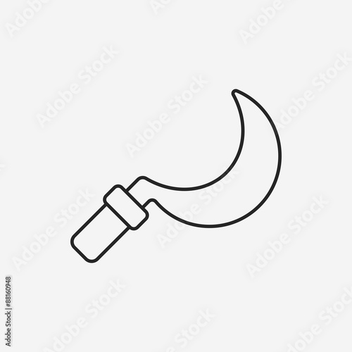 Sickle line icon