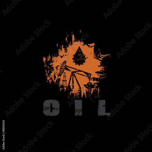oil industry grunge vector design template