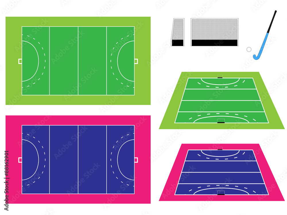 Fototapeta premium Hockey Field with Perspective