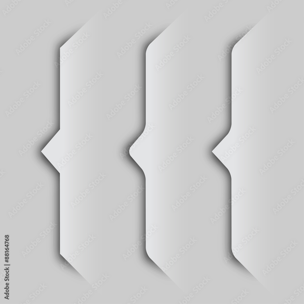 EPS10 vector paper cutout curly bracket shadows