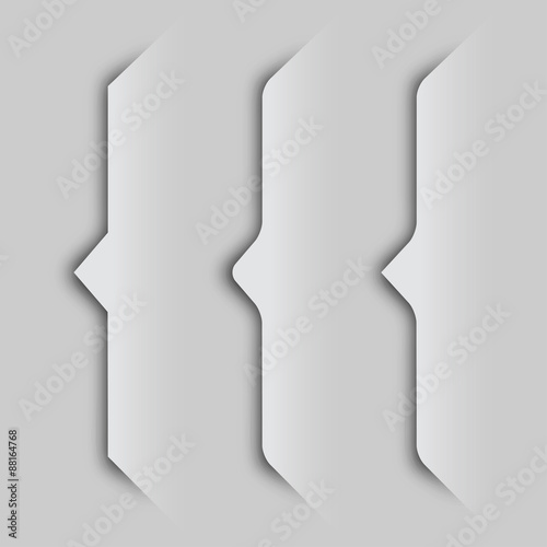 EPS10 vector paper cutout curly bracket shadows photo