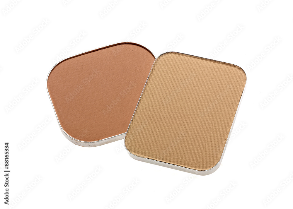 Face powder isolated on white 