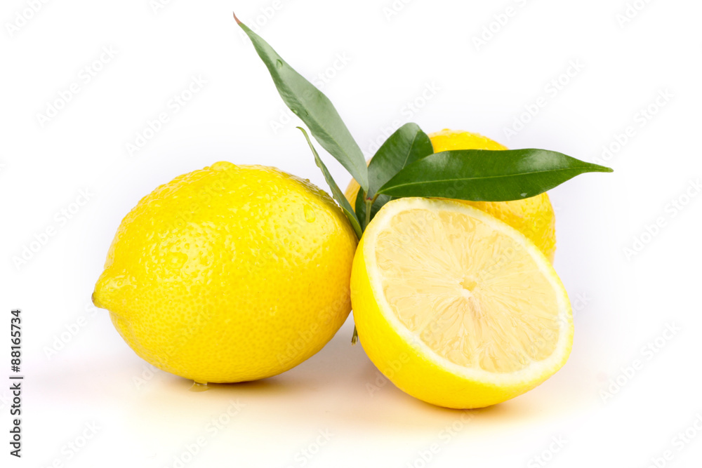 multiple lemon with fresh and delicious color isolated in white. multiple lemon with fresh and delicious color isolated in white.