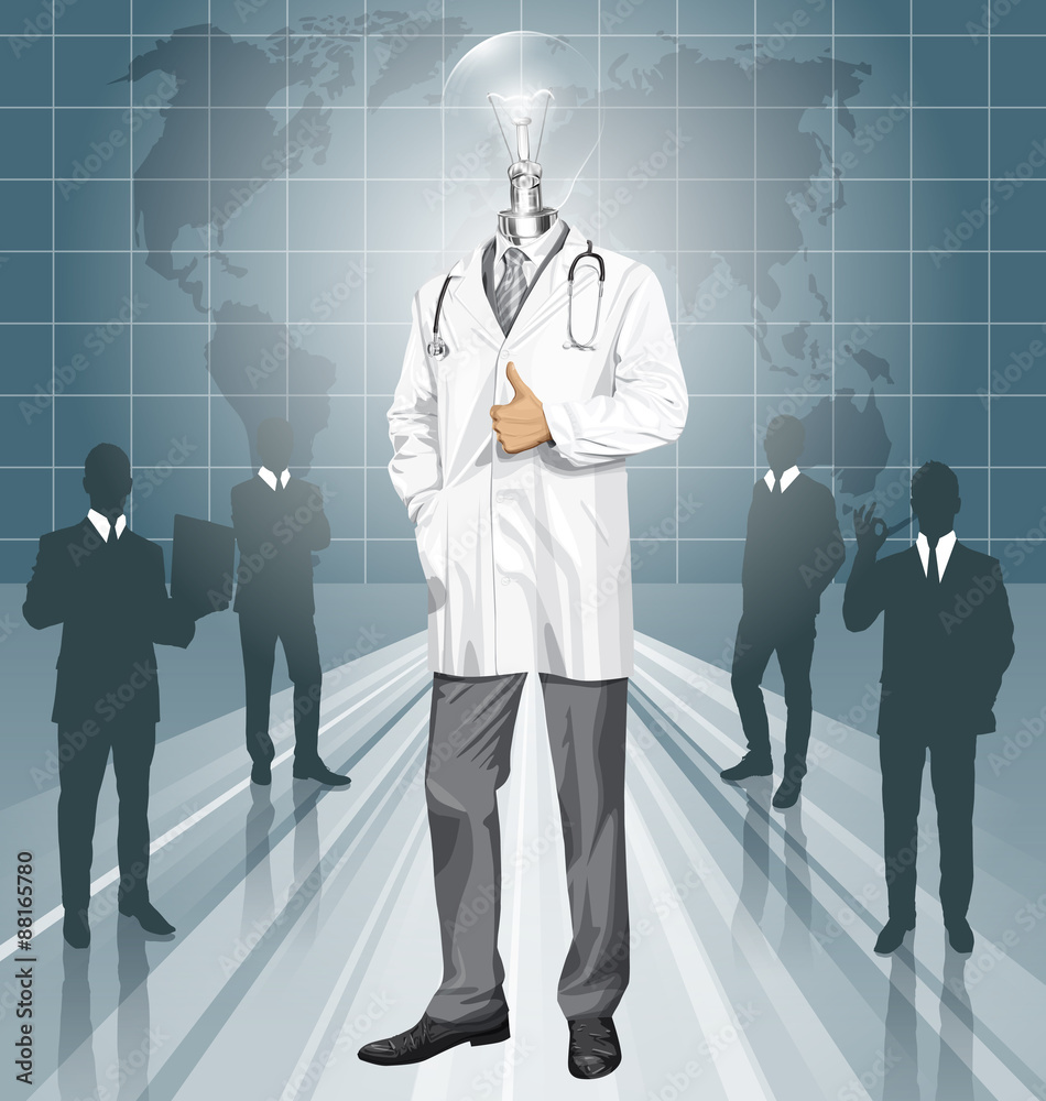 Fototapeta premium Vector Doctor With Stethoscope