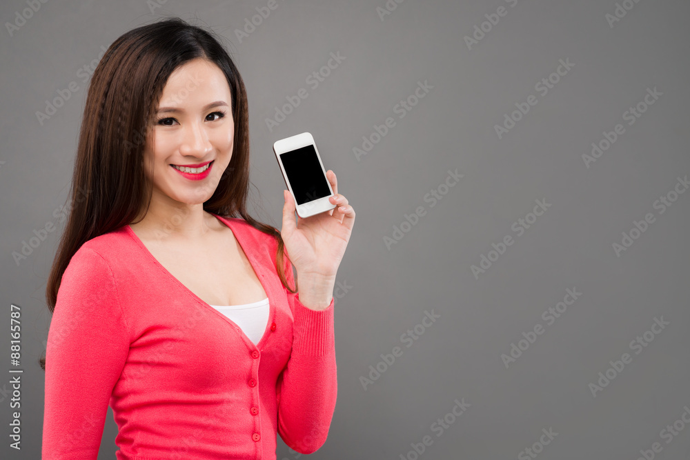 Showing smartphone Showing smartphone