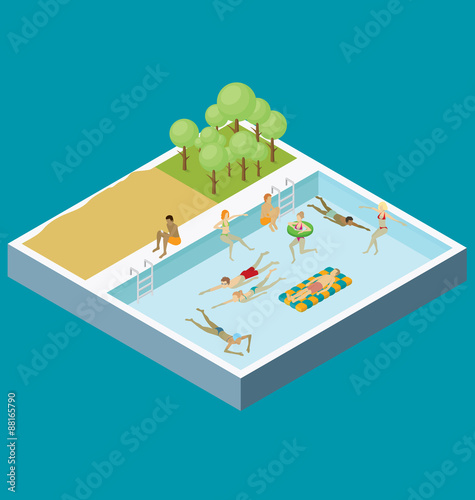 Water Pool Fun Concept