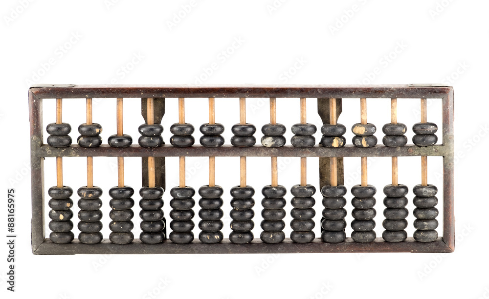 Antique abacus isolated on white background Antique abacus isolated on white background