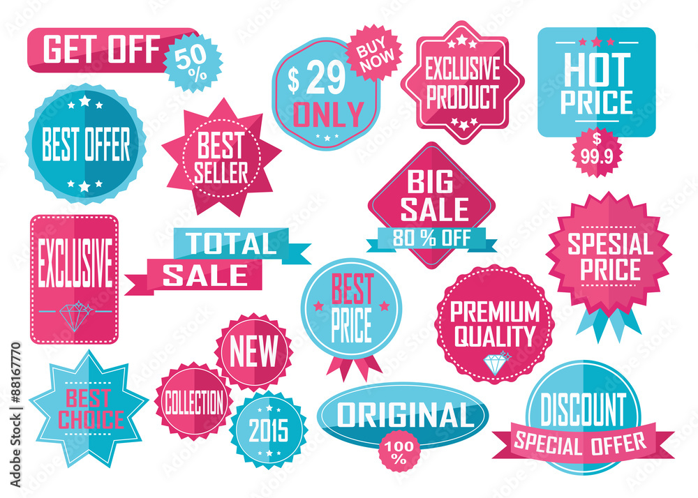 Set of Sale and Best Choice Badges and Labels.