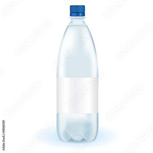 Bottle of water with blank label