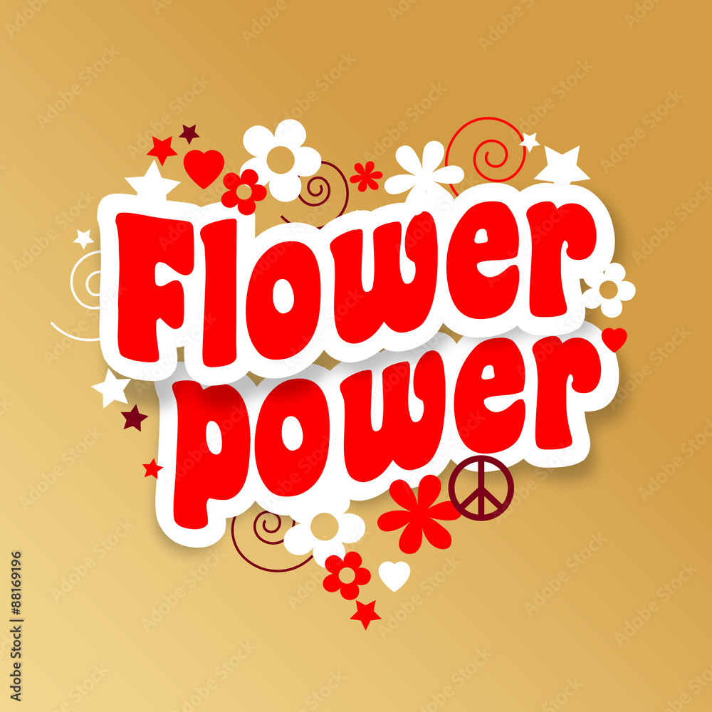 Flower power / Rouge et or Adobe Stock