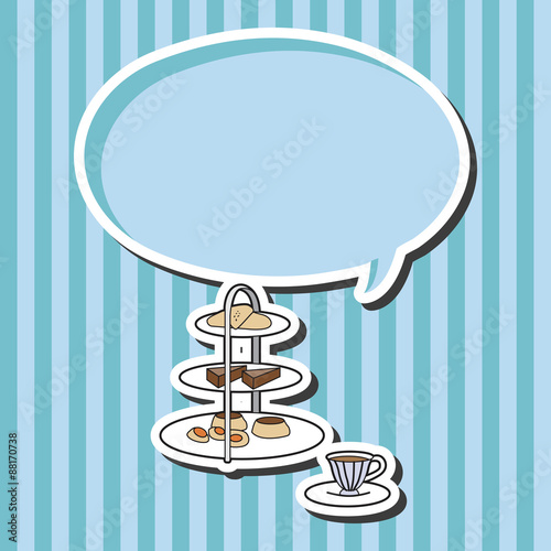 English Afternoon Tea theme elements vector,eps