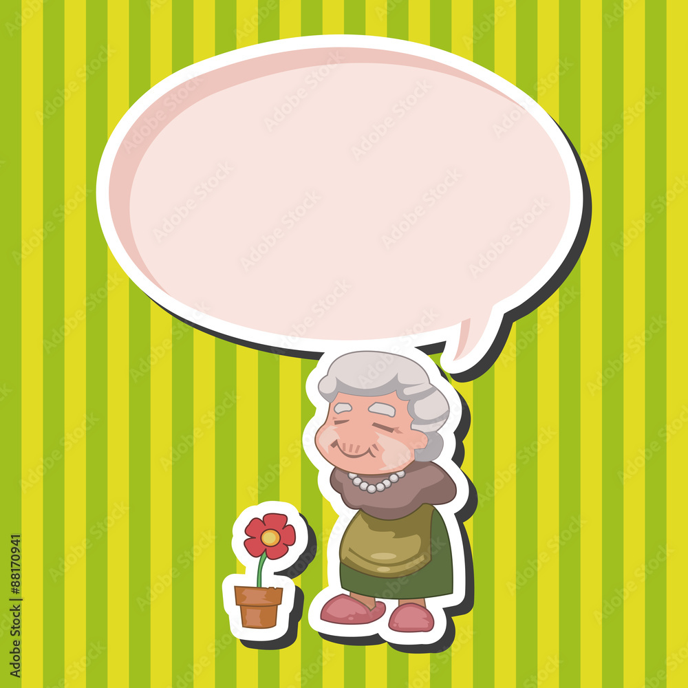 family grandmother character theme elements family grandmother character theme elements