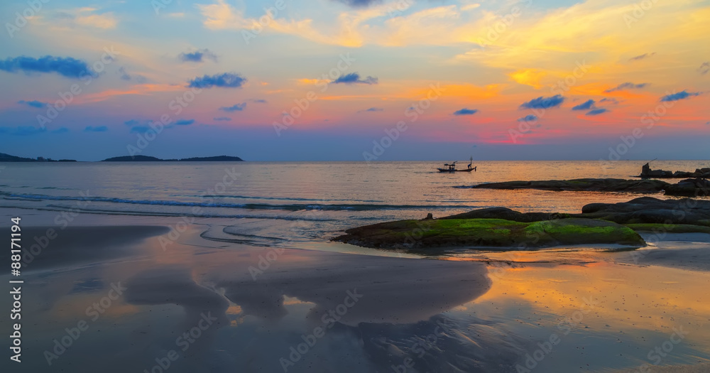 Obraz premium Background Sunset Sunrise Sun.