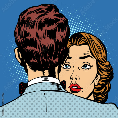 Couple man and woman love romance
