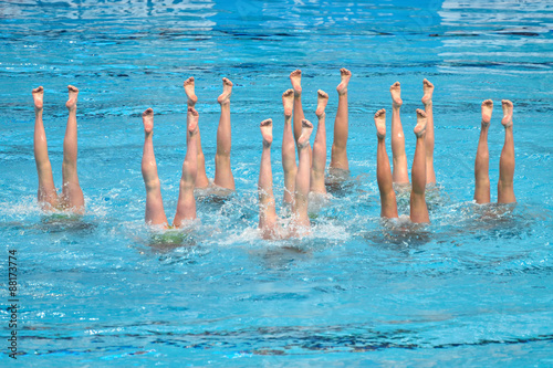 Bild auf Leinwand synchronized swimming