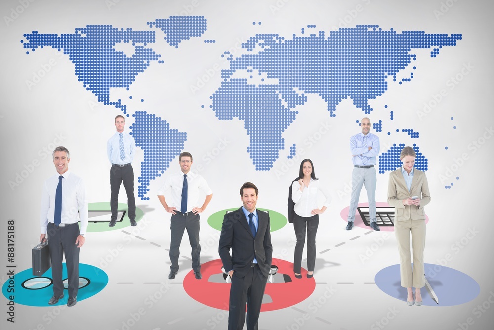 Composite image of business team Composite image of business team