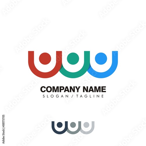 Swooshy People vector logo icon
