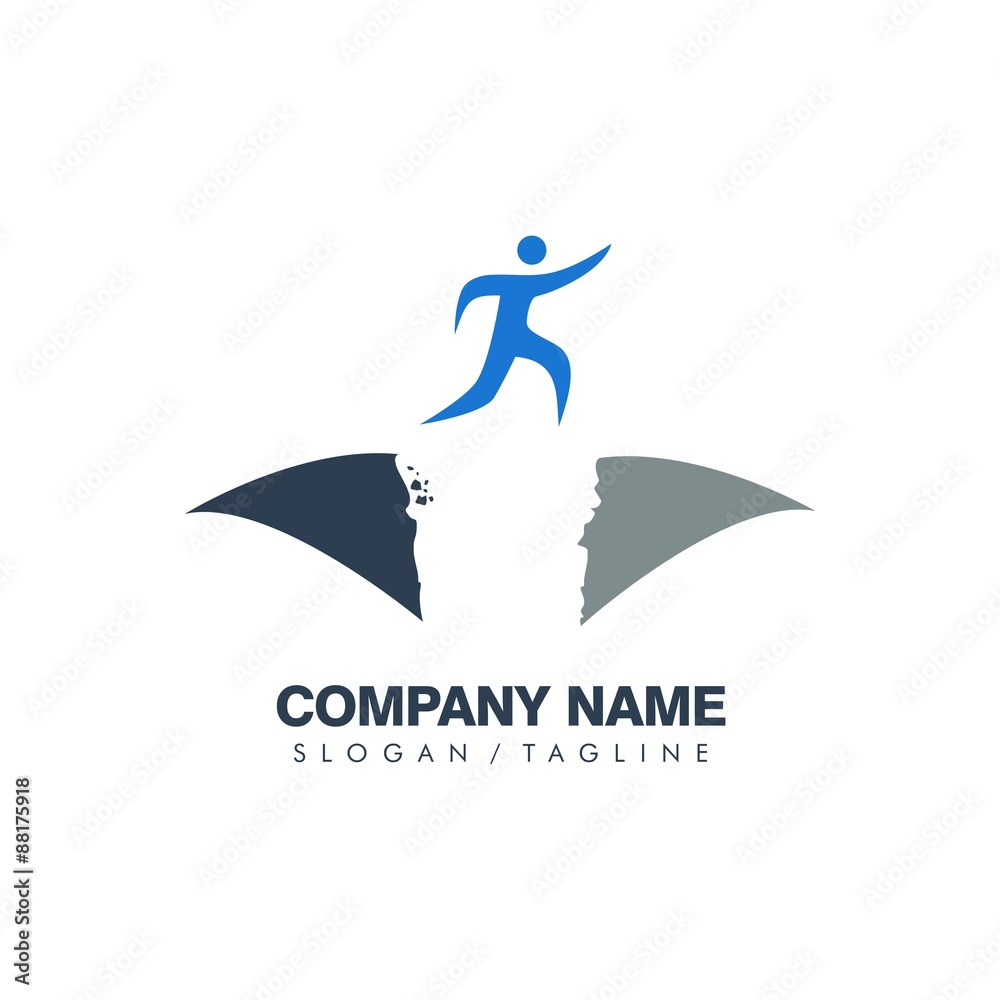 Obraz premium Swooshy People vector logo icon 