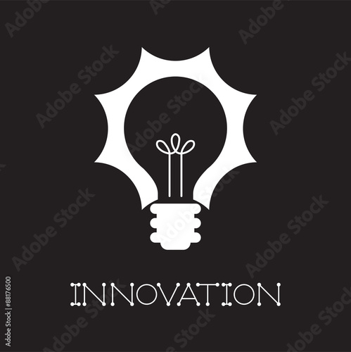 Innovation concept with light bulb. Vector illustration