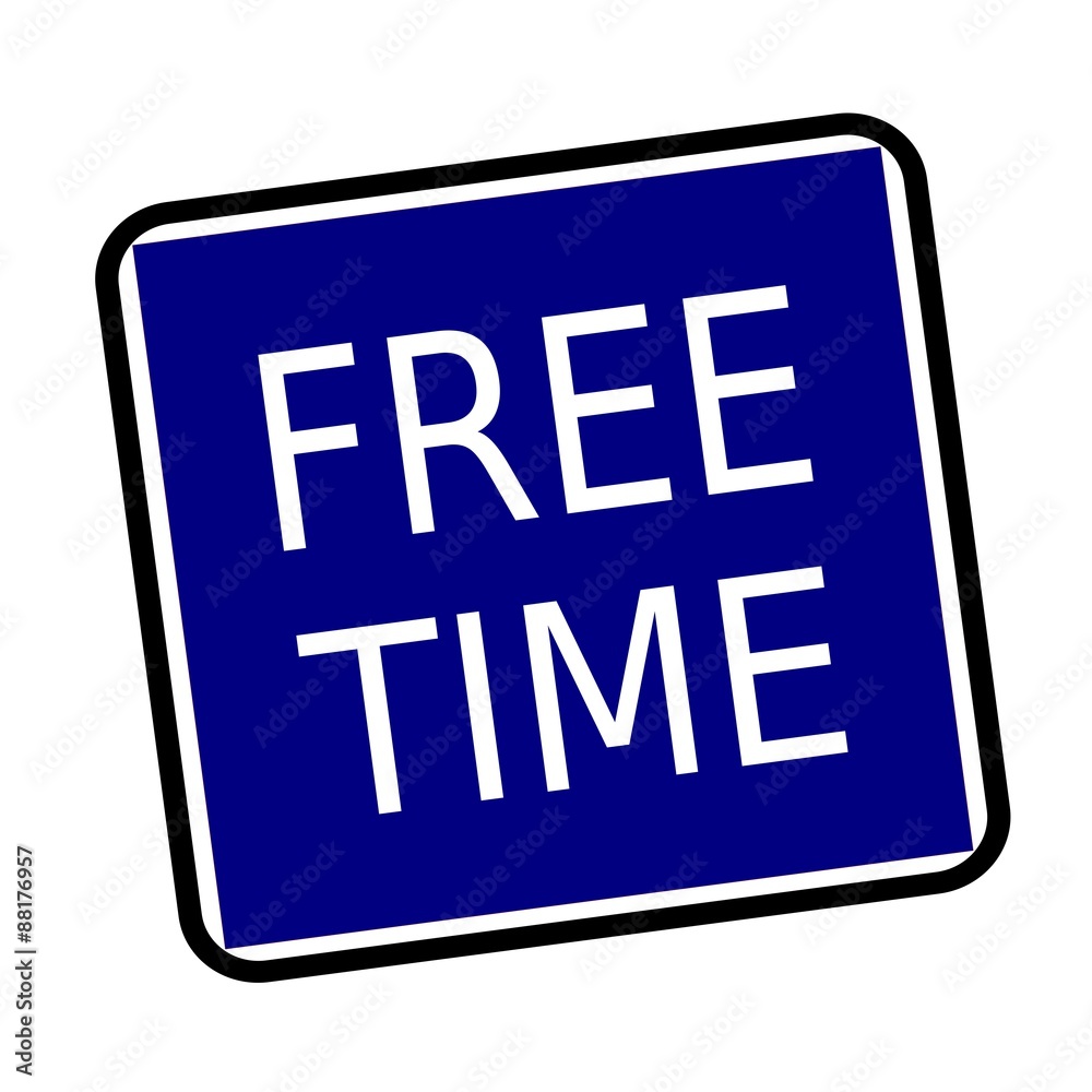 FREE TIME white stamp text on buleblack background FREE TIME white stamp text on buleblack background