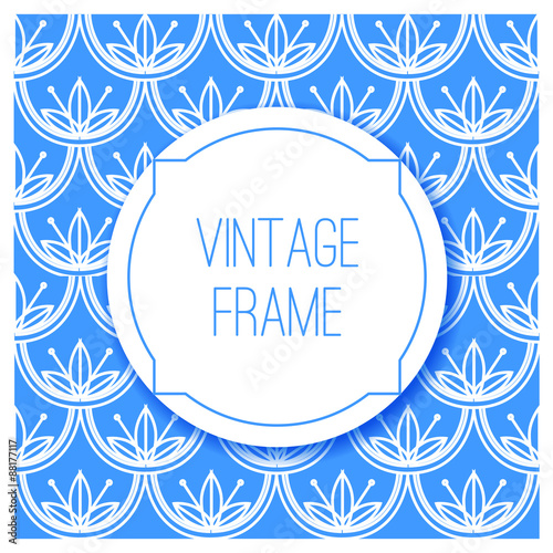 Graphic design vintage frame for logo and badges. Abstract