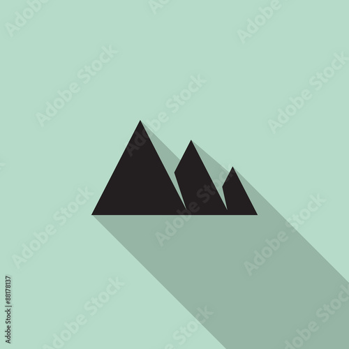 Mountain icon. Vector illustration