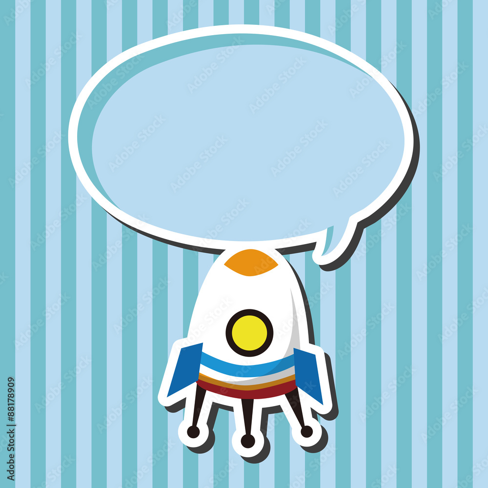 Spaceship flat icon elements background,eps10