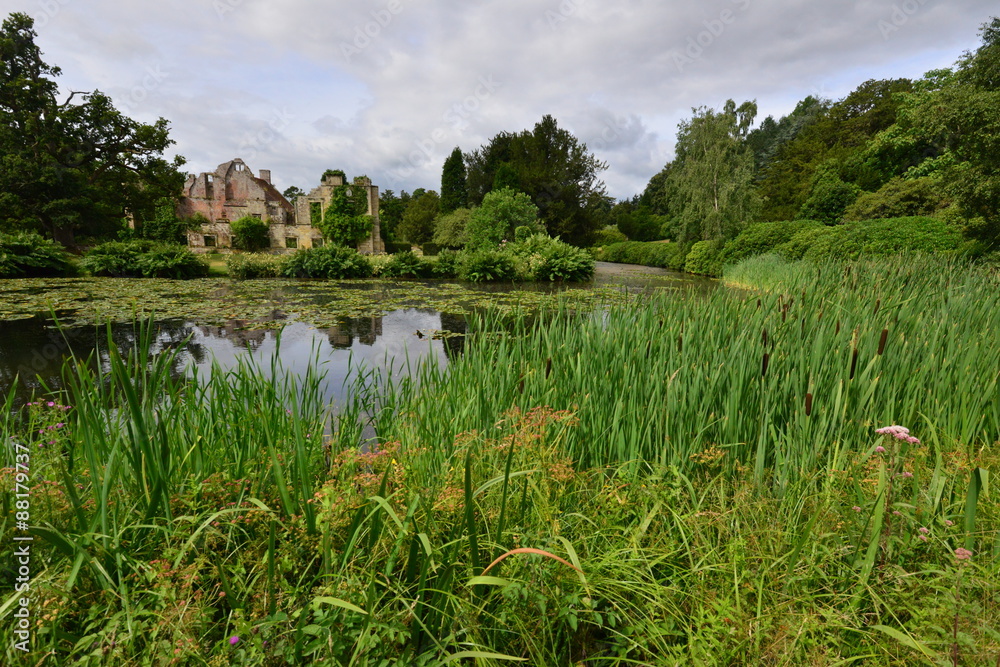 Ruins of a castle in Kent with a Moat Ruins of a castle in Kent with a Moat