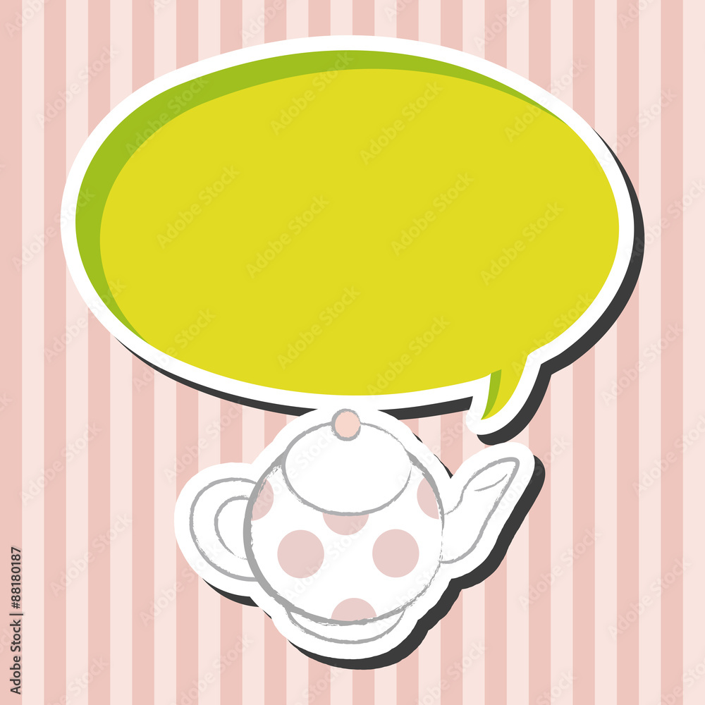 kitchenware teapot flat icon elements, eps10 kitchenware teapot flat icon elements, eps10