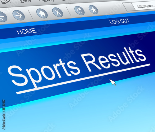 Sports results concept. photo