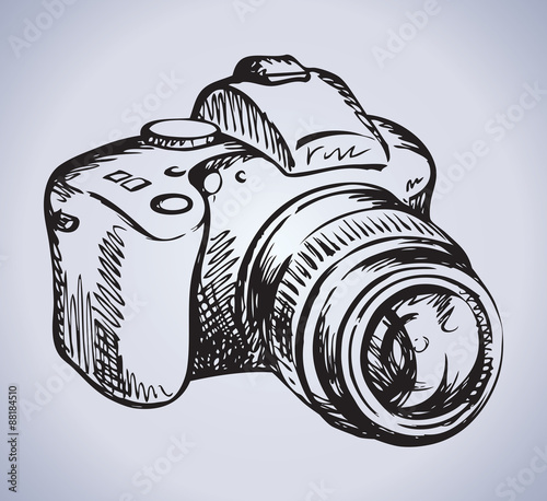 Camera. Vector drawing