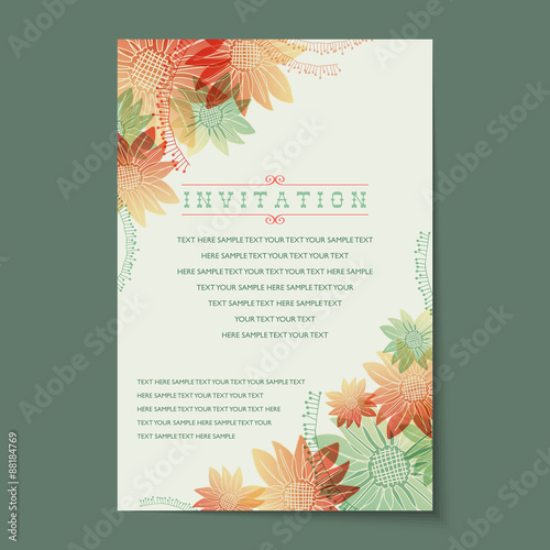Beautiful vintage invitation cards layouts