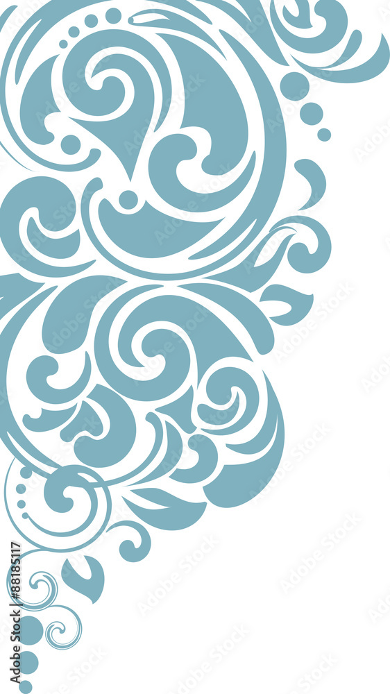 Abstract curve background. Decorative corner. Vector illustration. Abstract curve background. Decorative corner. Vector illustration.