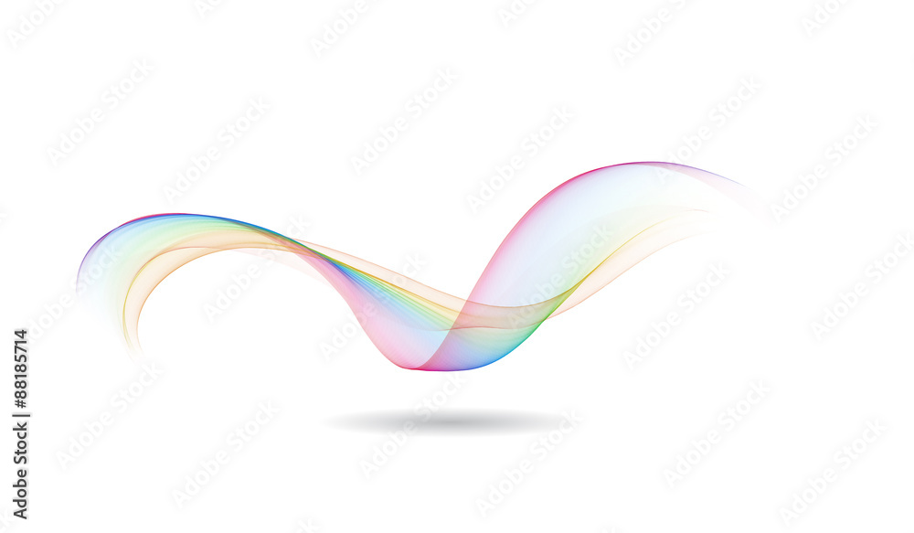 Obraz premium Abstract colored wave lines VECTOR.