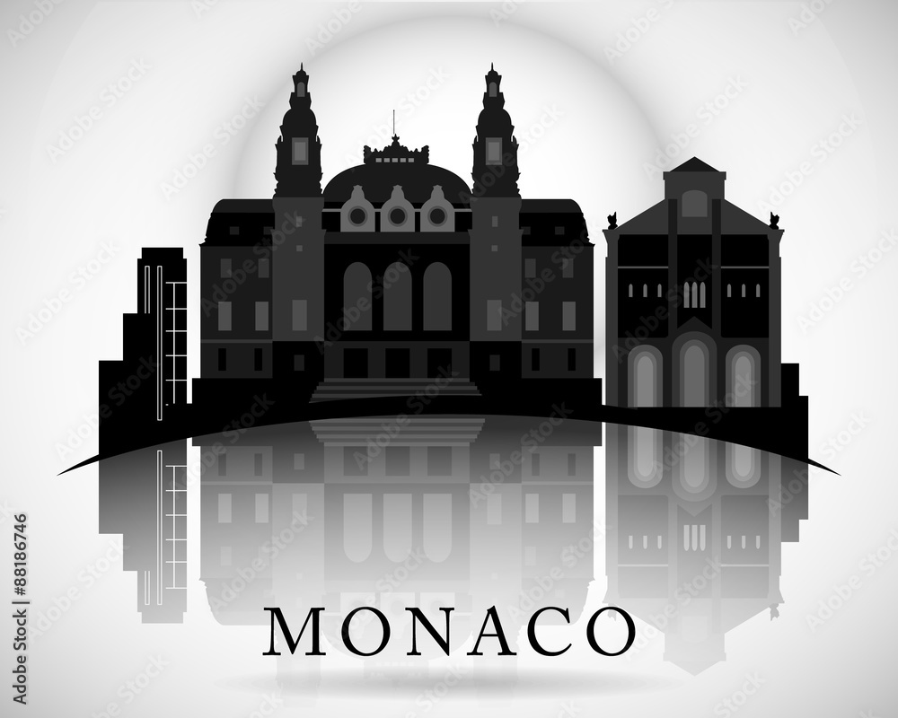 Obraz premium Modern Monaco Skyline Design