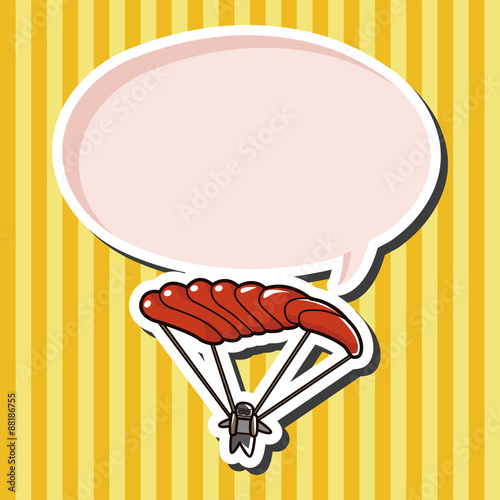Hang gliding theme elements vector,eps