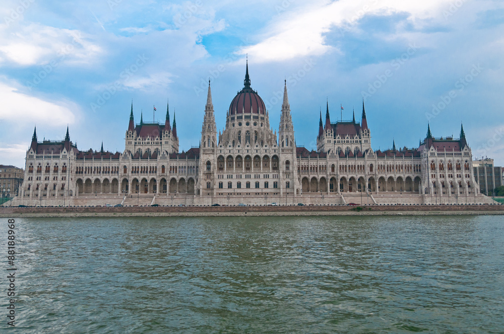 Hungarian Parliament Building in Budapest.