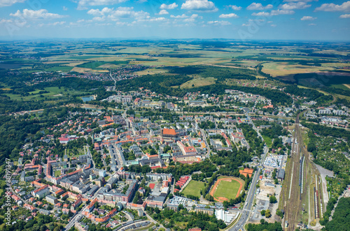Aerial view on the city
