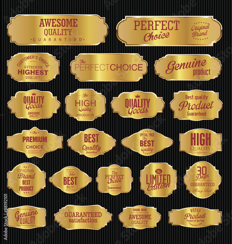 Metal plates premium quality golden collection