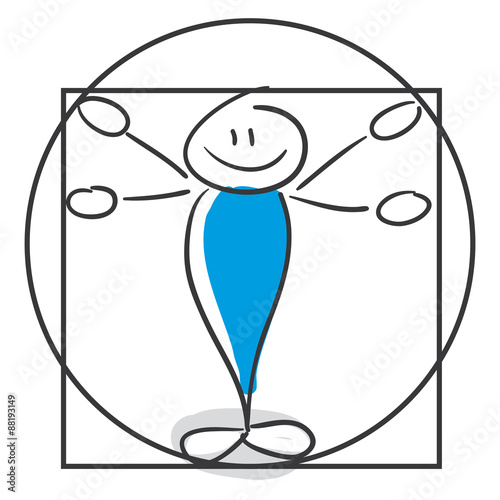 Stick Figure Series Blue