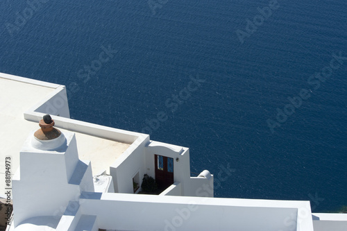 White building in Santorini island, Greece © forcdan
