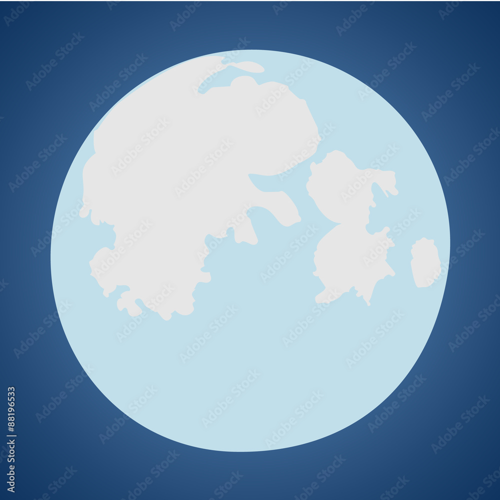 Moon illustration, vector. Moon illustration, vector.