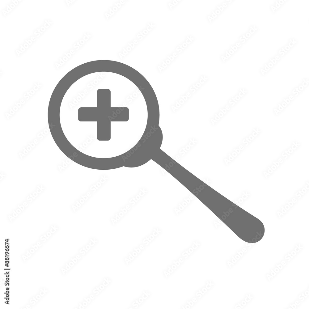 zoom in icon, vector icon with magnifire. Flat design. zoom in icon, vector icon with magnifire. Flat design.